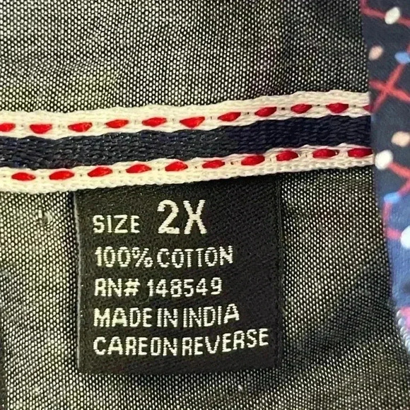 Lions Crest By English Laundry NWT Men’s Button Down Navy Blue Shirt XXL - Picture 7 of 11